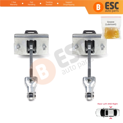 2 Pieces Rear Door Hinge Stop Check Strap Limiter for Peugeot 308 2007-2013 MK1 4/5 Door 9181N3