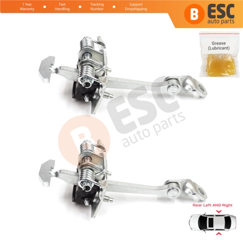 2 Pieces Rear Door Hinge Stop Check Strap Limiter for Peugeot 307 2000-2012 4/5-Door 9181K0