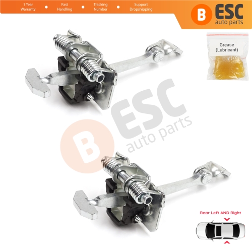 2 Pieces Rear Door Hinge Stop Check Strap Limiter for Peugeot 307 2000-2012 4/5-Door 9181K0