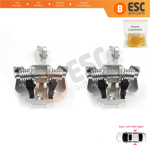 2 Pieces Rear Door Hinge Stop Check Strap Limiter for Peugeot 307 2000-2012 4/5-Door 9181K0