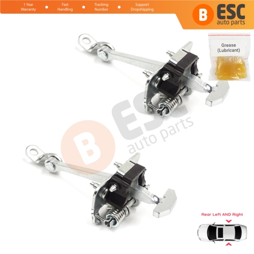 2 Pieces Rear Door Hinge Stop Check Strap Limiter for Peugeot 307 2000-2012 4/5-Door 9181K0