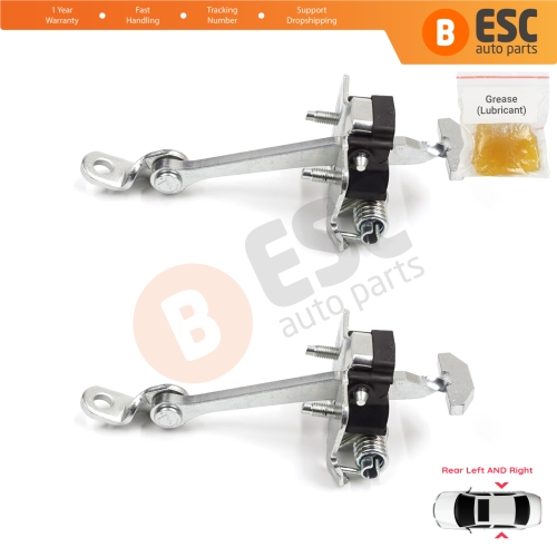 2 Pieces Rear Door Hinge Stop Check Strap Limiter for Peugeot 307 2000-2012 4/5-Door 9181K0
