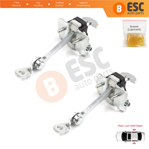 2 Pieces Rear Door Hinge Stop Check Strap Limiter for Peugeot 307 2000-2012 4/5-Door 9181K0