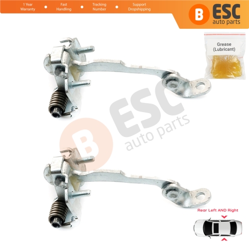 2 Pieces Rear Door Hinge Stop Check Strap Limiter for Citroen C3 MK1 MK2 2002-2016 9181.L9 