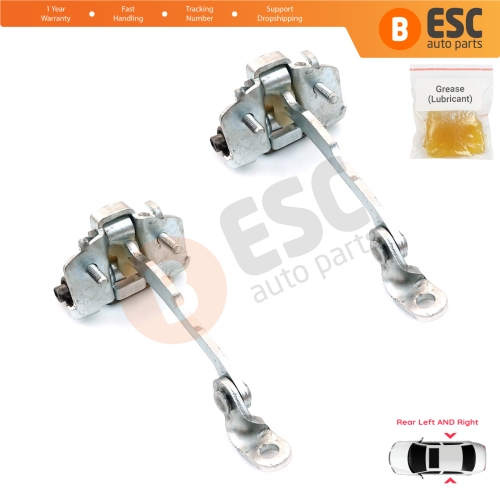 2 Pieces Rear Door Hinge Stop Check Strap Limiter for Citroen C3 MK1 MK2 2002-2016 9181.L9 