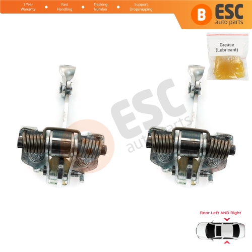 2 Pieces Rear Door Hinge Stop Check Strap Limiter for Citroen C3 MK1 MK2 2002-2016 9181.L9 