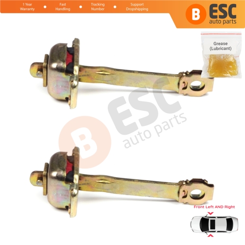 2 Pieces Front Door Hinge Stop Check Strap Limiter for VW Transporter T4 Caravelle EuroVan 1990-2004 701837249A