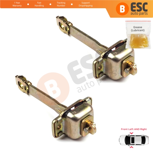 2 Pieces Front Door Hinge Stop Check Strap Limiter for VW Transporter T4 Caravelle EuroVan 1990-2004 701837249A