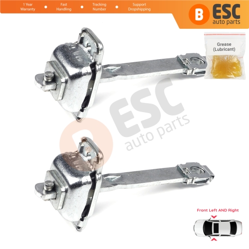 2 Pieces Front Door Hinge Stop Check Strap Limiter for VW Transporter T4 Caravelle EuroVan 1990-2004 701837249A