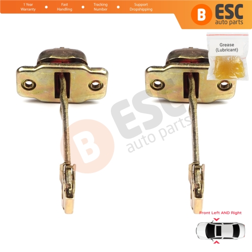 2 Pieces Front Door Hinge Stop Check Strap Limiter for VW Transporter T4 Caravelle EuroVan 1990-2004 701837249A