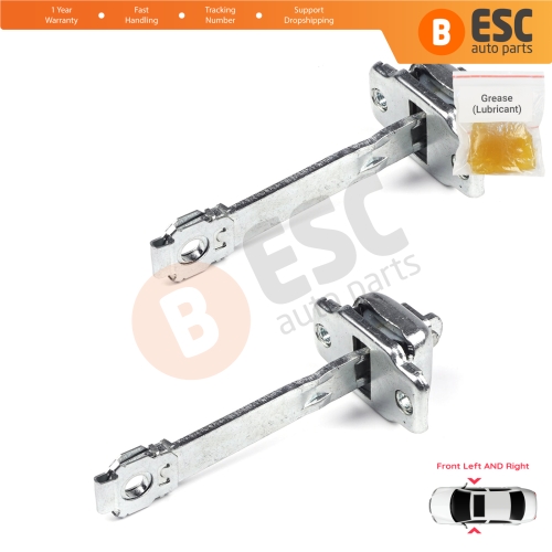 2 Pieces Front Door Hinge Stop Check Strap Limiter for VW Transporter T4 Caravelle EuroVan 1990-2004 701837249A