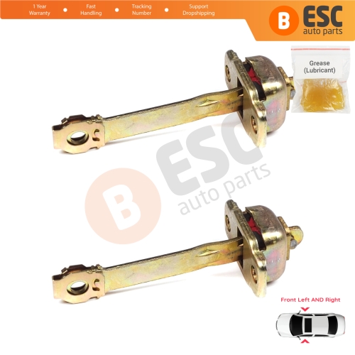 2 Pieces Front Door Hinge Stop Check Strap Limiter for VW Transporter T4 Caravelle EuroVan 1990-2004 701837249A