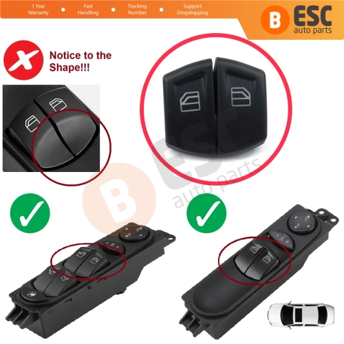 Main Driver Window Switch Button Cover Set For Mercedes Vito Viano Mixto W639 2003-2015 A6395451313