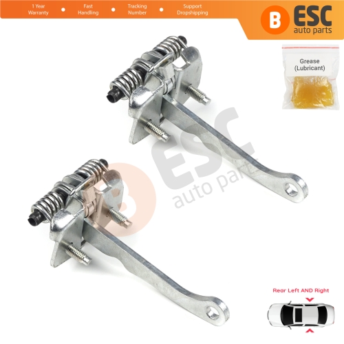 2 Pieces Rear Door Hinge Stop Check Strap Limiter for Peugeot 306 1993-2002 9181.72