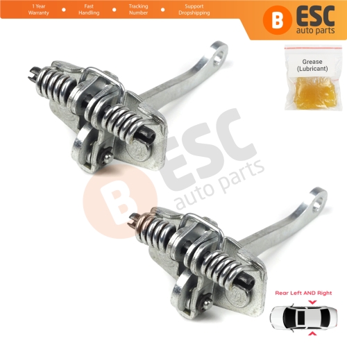 2 Pieces Rear Door Hinge Stop Check Strap Limiter for Peugeot 306 1993-2002 9181.72