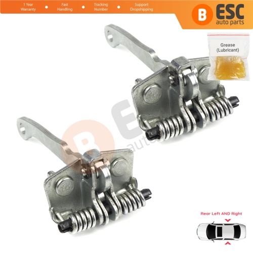 2 Pieces Rear Door Hinge Stop Check Strap Limiter for Peugeot 306 1993-2002 9181.72