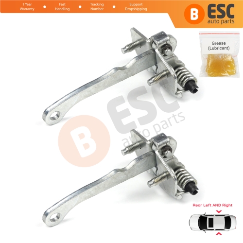 2 Pieces Rear Door Hinge Stop Check Strap Limiter for Peugeot 306 1993-2002 9181.72