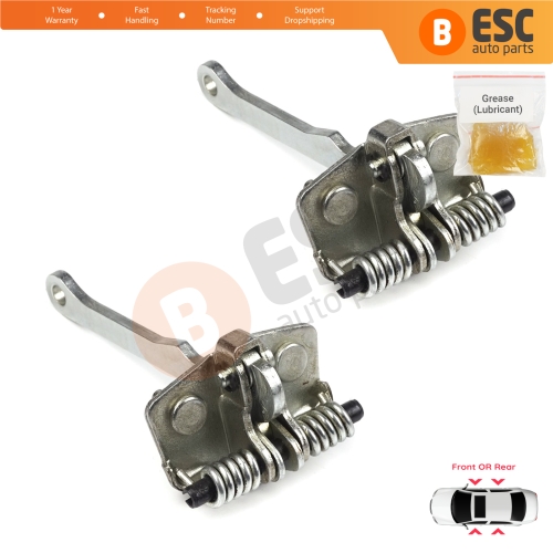 2 Pieces Front Rear OR Door Hinge Stop Check Strap Limiter for Peugeot 205 309 405 918146