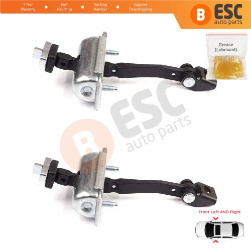 2 Pieces Front Door Hinge Stop Check Strap Limiter for Vauxhall Opel Corsa D E 3-Door 2006-2019 5160259 13242975