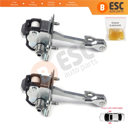 2 Pieces Front Door Hinge Stop Check Strap Limiter for Citroen C3 MK2 SC A51 2009-2016 9181Q4