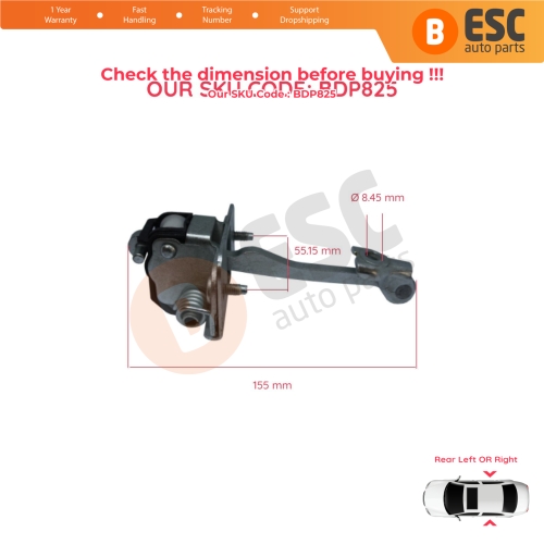 2 Pieces Rear Door Hinge Stop Check Strap Limiter for Citroen C4 MK2 NC 2010-2020 DS4 MK1 NX 9181R2
