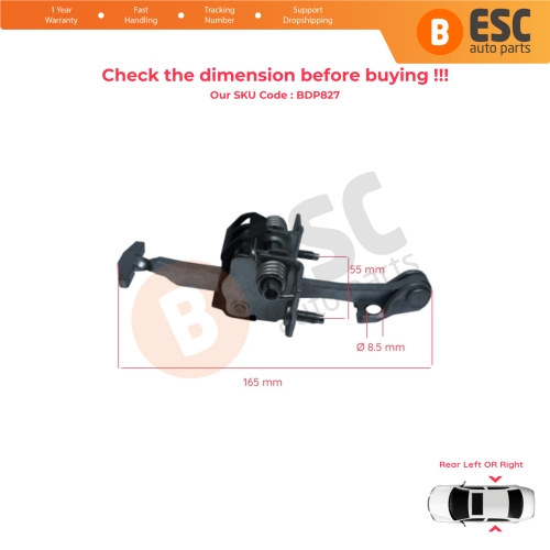 2 Pieces Rear Door Hinge Stop Check Strap Limiter for Citroen C4 Picasso MK1 Grand 2006-2013 9181K4