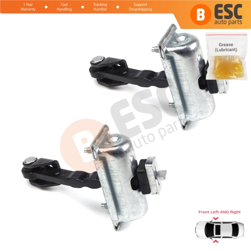 2 Pieces Front Door Hinge Stop Check Strap Limiter for Ford Transit Custom V362 MK1 Tourneo 2012-2023 1933703