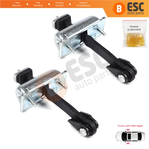 2 Pieces Front Door Hinge Stop Check Strap Limiter for Ford Transit MK4 V363 2013-On BK31V23500AD