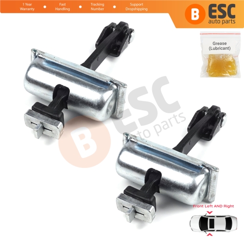2 Pieces Front Door Hinge Stop Check Strap Limiter for Ford Transit MK4 V363 2013-On BK31V23500AD