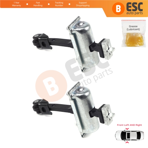 2 Pieces Front Door Hinge Stop Check Strap Limiter for Ford Transit MK4 V363 2013-On BK31V23500AD