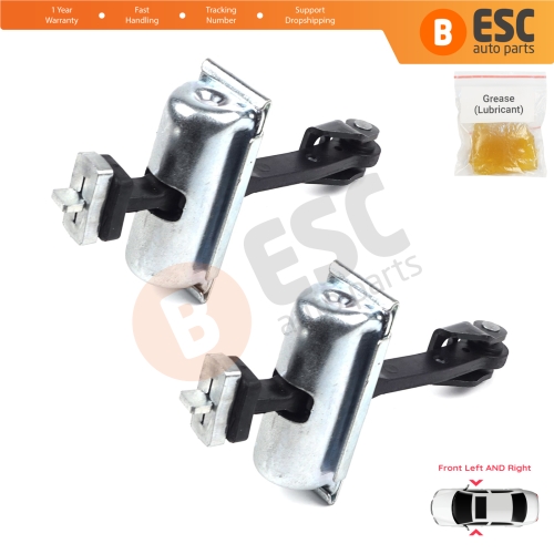 2 Pieces Front Door Hinge Stop Check Strap Limiter for Ford Transit MK4 V363 2013-On BK31V23500AD