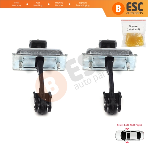 2 Pieces Front Door Hinge Stop Check Strap Limiter for Ford Transit MK4 V363 2013-On BK31V23500AD