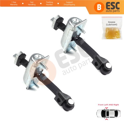 2 Pieces Front Door Hinge Stop Check Strap Limiter for Ford Transit MK4 V363 2013-On BK31V23500AD