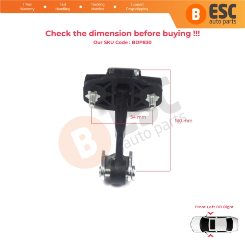 2 Pieces Front Door Hinge Stop Check Strap Limiter 50509843 for Alfa Romeo Giulietta 940 2010-2020
