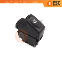 Window Lifter Single Switch 6-Pin Black Color for Renault Kangoo Scenic Megane Logan MK1 Clio Scenic MK2 7700838101