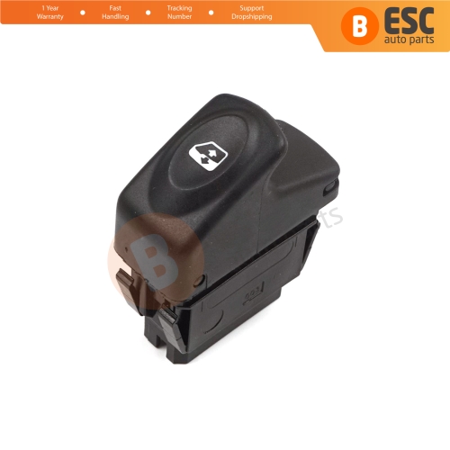 Window Lifter Single Switch 6-Pin Black Color for Renault Kangoo Scenic Megane Logan MK1 Clio Scenic MK2 7700838101
