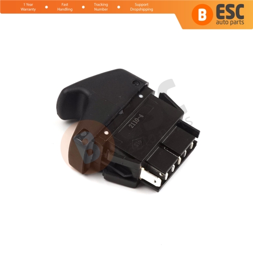 Window Lifter Single Switch 6-Pin Black Color for Renault Kangoo Scenic Megane Logan MK1 Clio Scenic MK2 7700838101