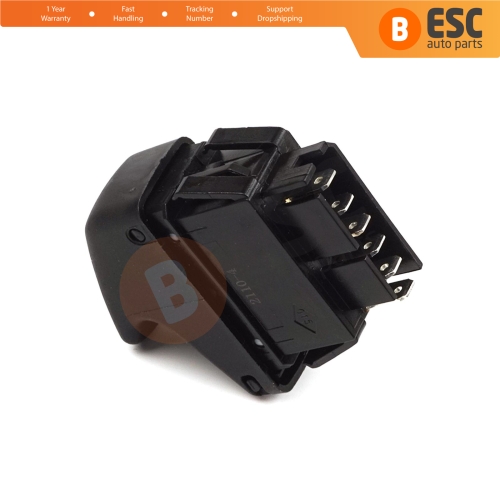 Window Lifter Single Switch 6-Pin Black Color for Renault Kangoo Scenic Megane Logan MK1 Clio Scenic MK2 7700838101