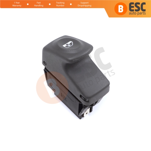Window Lifter Single Switch 6-Pin Gray Color for Renault Kangoo Scenic Megane Logan MK1 Clio Scenic MK2 7700421119