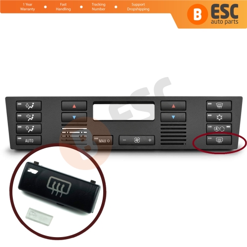 Air Conditioner Climate Control Switch Panel Rear Demister Button Cover for BMW X5 E53 2000-2006 5 Series E39 1996-2003 64116915812