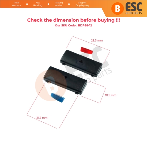 2 Pieces Air Conditioner Climate Control Switch Panel Up Down Button Covers for BMW X5 E53 2000-2006 5 Series E39 1996-2003 64116915812