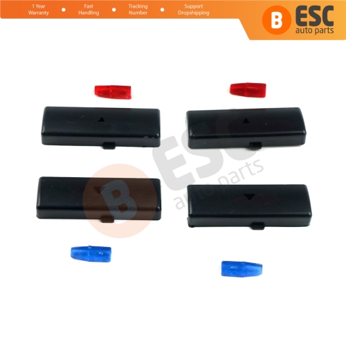 4 Pieces Air Conditioner Climate Control Switch Panel Up Down Button Cover Set for BMW X5 E53 2000-2006 5 Series E39 1996-2003 64116915812