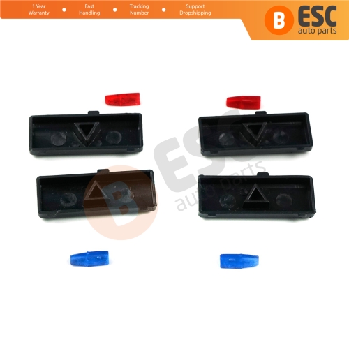 4 Pieces Air Conditioner Climate Control Switch Panel Up Down Button Cover Set for BMW X5 E53 2000-2006 5 Series E39 1996-2003 64116915812