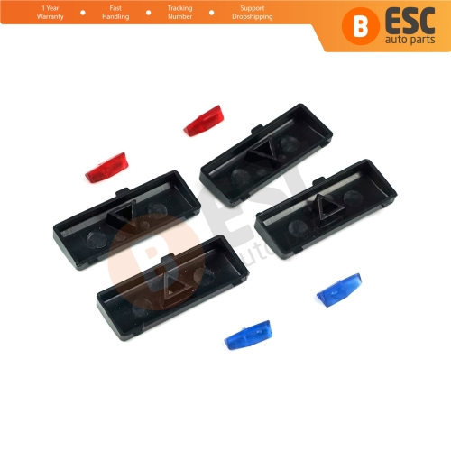 4 Pieces Air Conditioner Climate Control Switch Panel Up Down Button Cover Set for BMW X5 E53 2000-2006 5 Series E39 1996-2003 64116915812