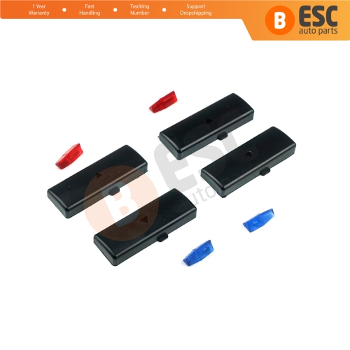 4 Pieces Air Conditioner Climate Control Switch Panel Up Down Button Cover Set for BMW X5 E53 2000-2006 5 Series E39 1996-2003 64116915812