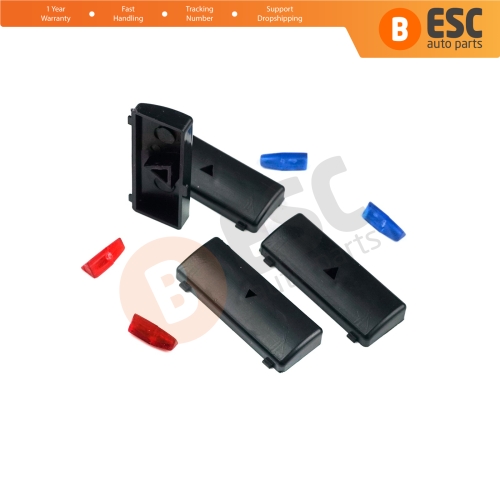 4 Pieces Air Conditioner Climate Control Switch Panel Up Down Button Cover Set for BMW X5 E53 2000-2006 5 Series E39 1996-2003 64116915812