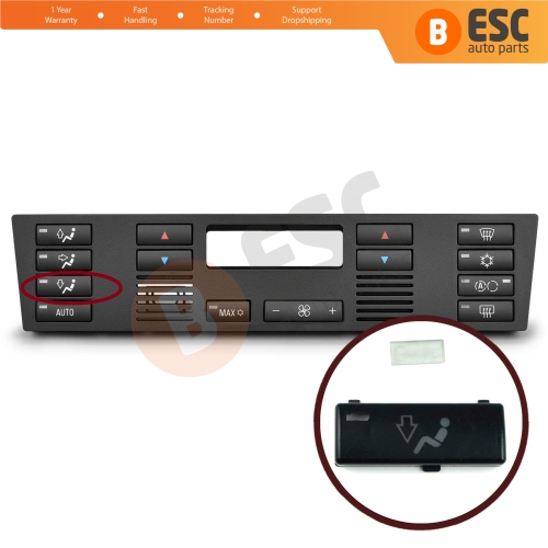 Air Conditioner Heater Climate Ventilation "Down" Button Cover for BMW X5 E53 2000-2006 5 Series E39 1996-2003 64116915812