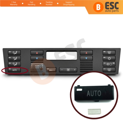 Air Conditioner Heater Climate Control Auto Button Cover for BMW X5 E53 2000-2006 5 Series E39 1996-2003 64116915812