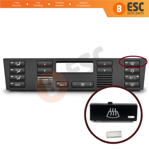 Air Conditioner Climate Control Switch Windscreen Demister Button Cover for BMW X5 E53 2000-2006 5 Series E39 1996-2003 64116915812