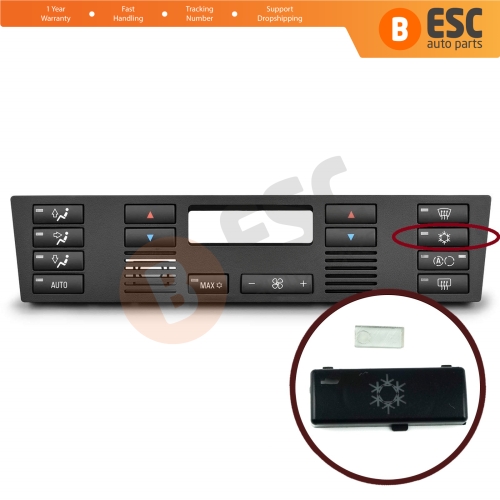 Air Conditioner Climate Control Switch Panel Snowflake On Off Button Cover for BMW X5 E53 2000-2006 5 Series E39 1996-2003 64116915812